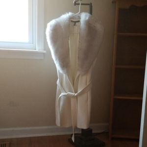 WHBM faux fur vest